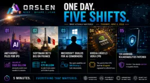 Biggest tech news of June 2, 2026 — the $1 trillion IPO, SoftBank's France deal, Nvidia's robot chip and an Android alert